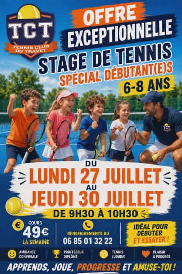 Stage de tennis 6-8 ans 